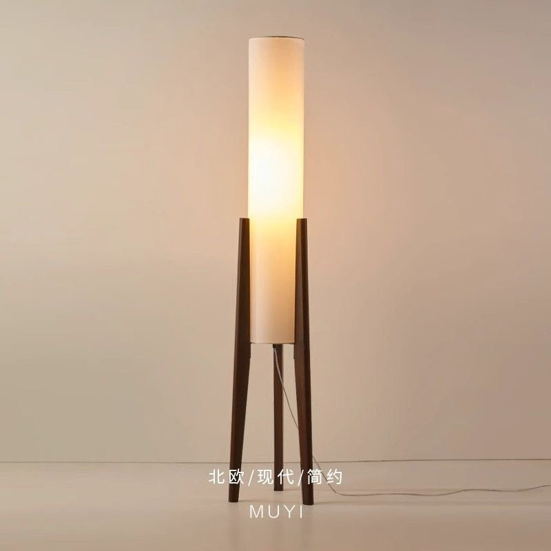 Nordic Glow Wooden Floor Lamp