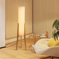Nordic Glow Wooden Floor Lamp