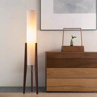 Nordic Glow Wooden Floor Lamp