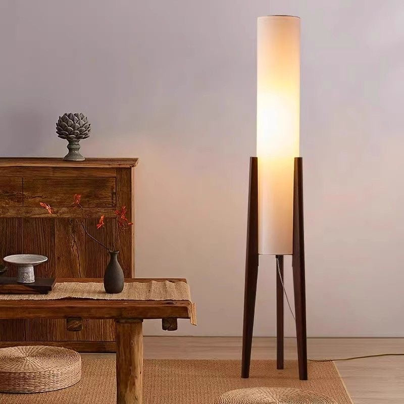 Nordic Glow Wooden Floor Lamp