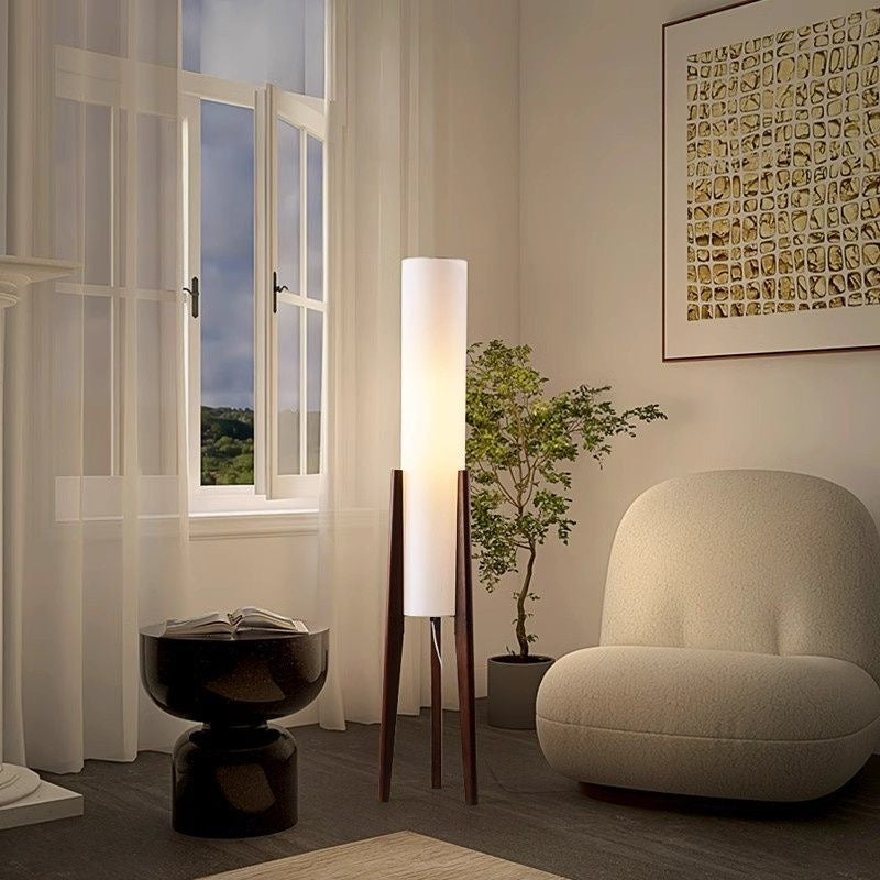 Nordic Glow Wooden Floor Lamp