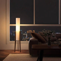 Nordic Glow Wooden Floor Lamp