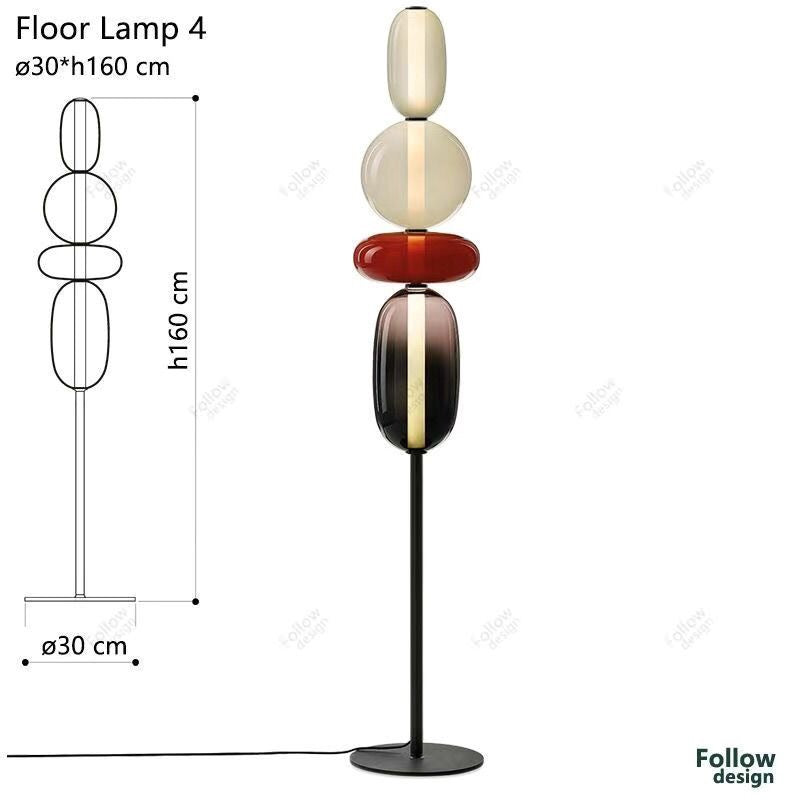 Aurora Stack Sculptural Floor Lamp