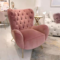 Blush Haven Tufted Accent Chair