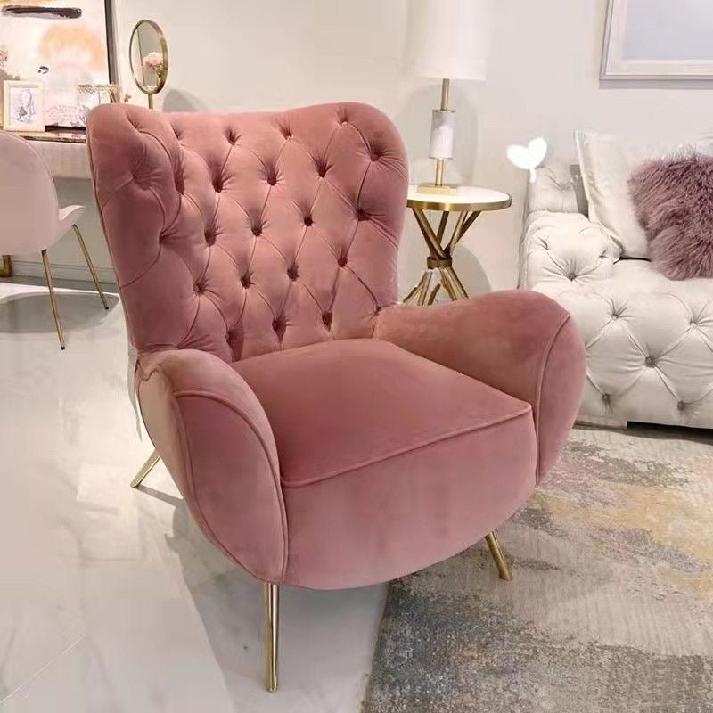 Blush Haven Tufted Accent Chair