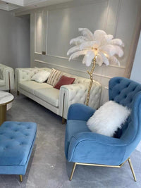 Blush Haven Tufted Accent Chair