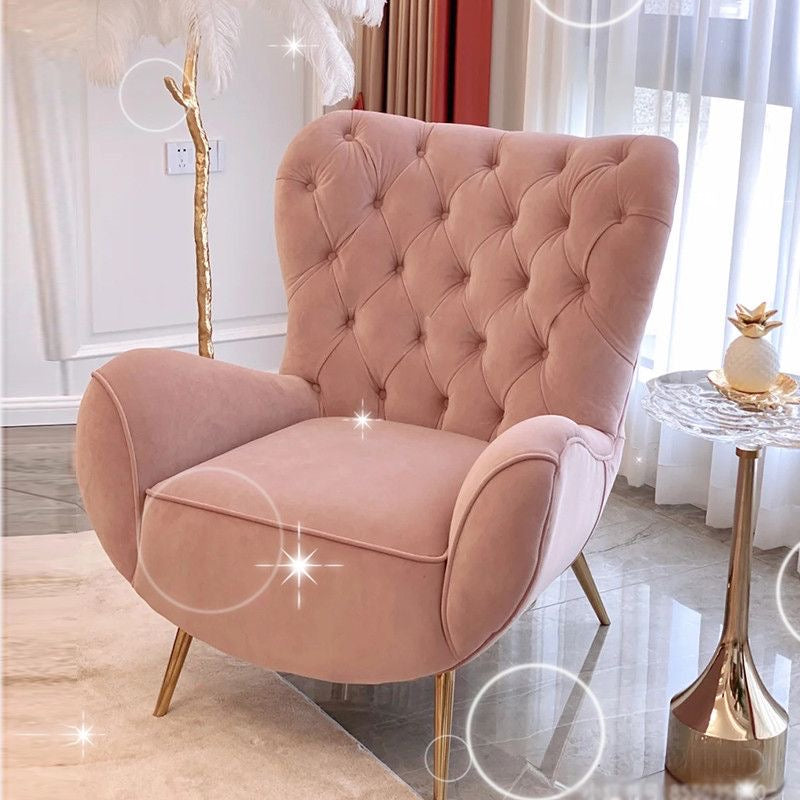 Blush Haven Tufted Accent Chair