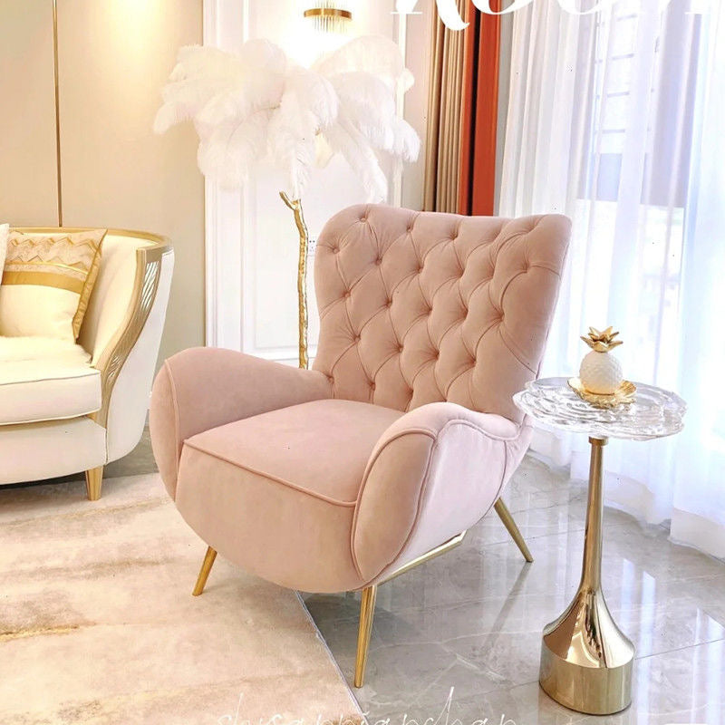 Blush Haven Tufted Accent Chair