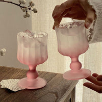 Blush Frosted Gradient Goblet – Single