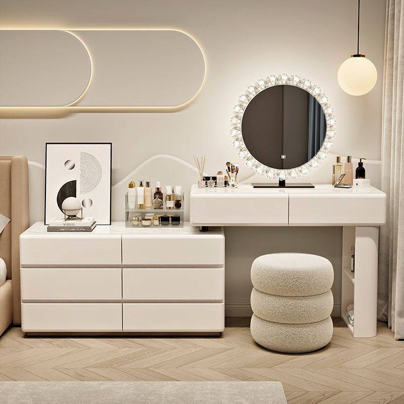 Luna Luxe Makeup Vanity（Chairs, And Mirrors Are Not Included）