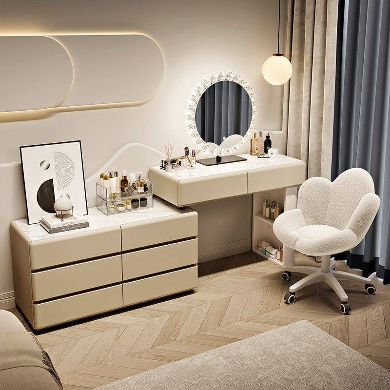 Luna Luxe Makeup Vanity（Chairs, And Mirrors Are Not Included）