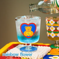 Rainbow Bloom Glass Goblet