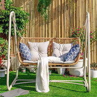 Breeze Haven Rattan Swing Loveseat
