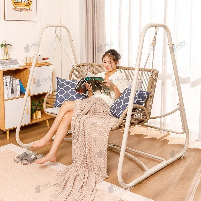 Breeze Haven Rattan Swing Loveseat