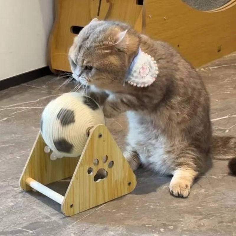 Whisker Spin Wooden Cat Toy