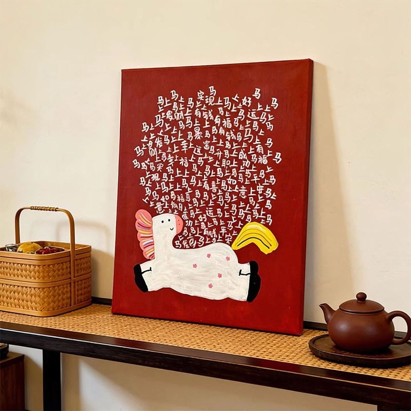 Lucky Leap Unicorn Canvas Art