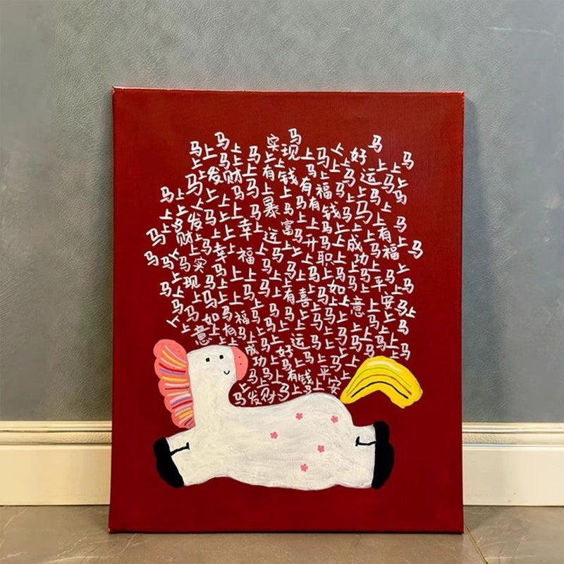 Lucky Leap Unicorn Canvas Art