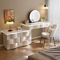 LunaCurve Vanity Desk Set（Chairs, And Mirrors Are Not Included）