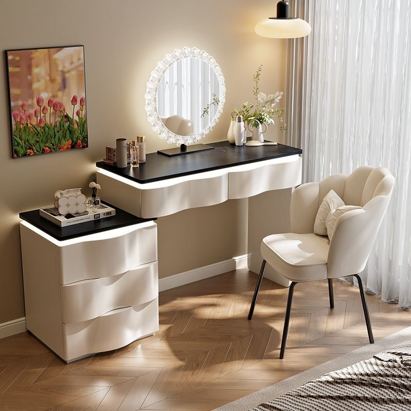 LunaCurve Vanity Desk Set（Chairs, And Mirrors Are Not Included）