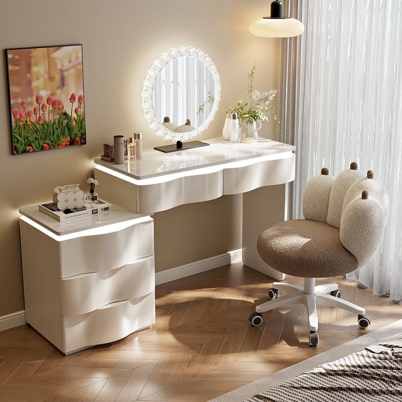LunaCurve Vanity Desk Set（Chairs, And Mirrors Are Not Included）
