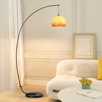 Amber Glow Arc Floor Lamp
