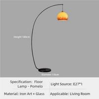 Amber Glow Arc Floor Lamp