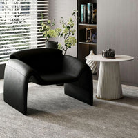 Sculpted Leather Lounge Chair