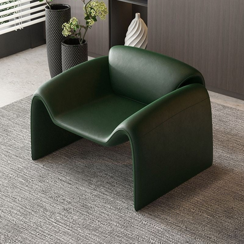 Sculpted Leather Lounge Chair