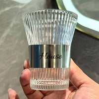 Luxe Ribbed Glass Beverage Dispenser Set