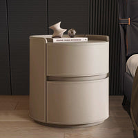 Saddle Leather Bedside Table