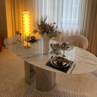 LuxeArc Marble Dining Table