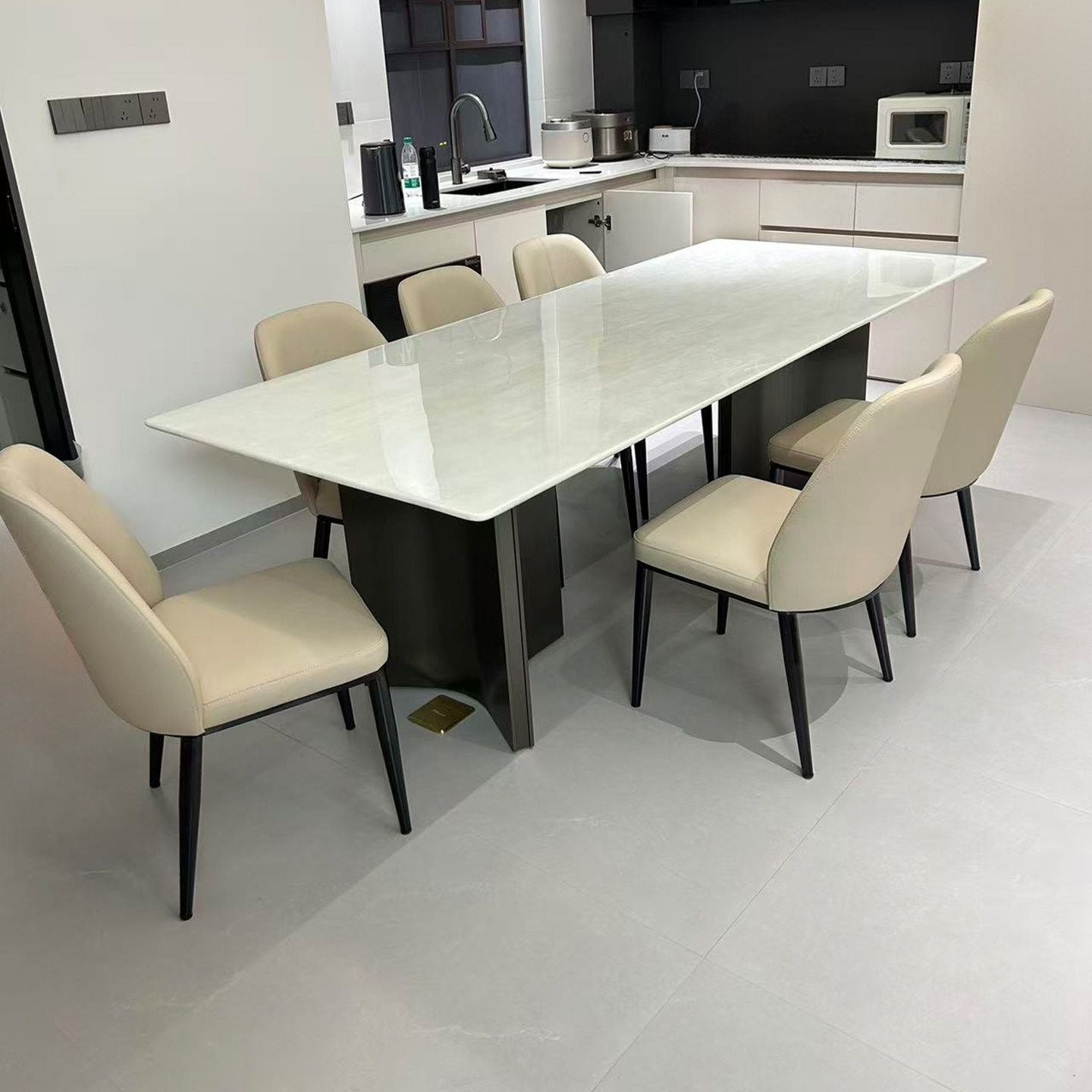 Arctic Luxe Microcrystalline Stone Dining Table