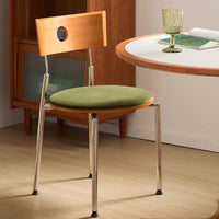 Retro Halo Wood & Chrome Dining Chair