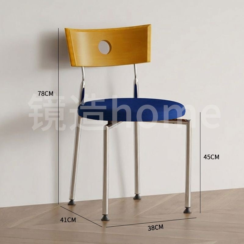 Retro Halo Wood & Chrome Dining Chair