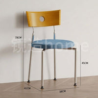Retro Halo Wood & Chrome Dining Chair