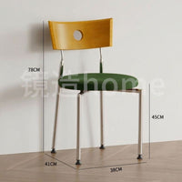 Retro Halo Wood & Chrome Dining Chair