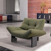 Single beanbag chair made of solid wood