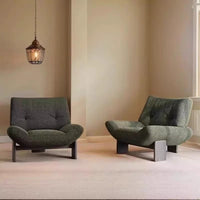 Single beanbag chair made of solid wood