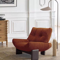 Single beanbag chair made of solid wood