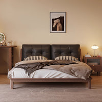 Walden Luxe Wood & Leather Platform Bed