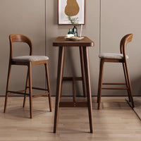 Walden Curve Solid Wood Bar Stool