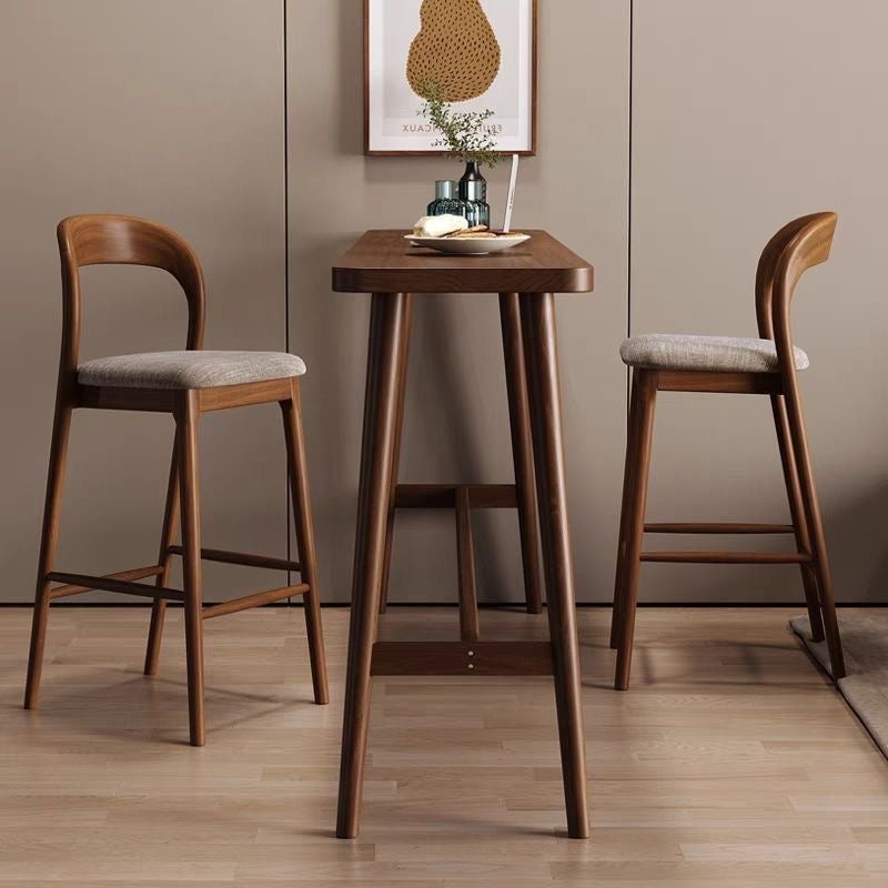 Walden Curve Solid Wood Bar Stool