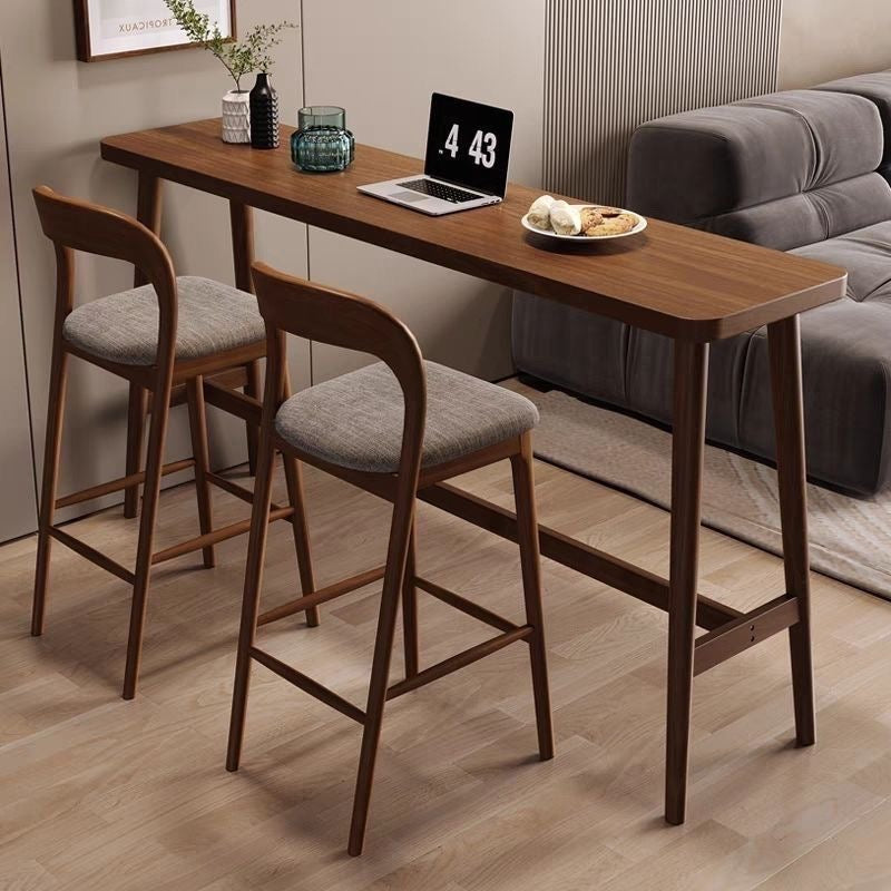 Walden Curve Solid Wood Bar Stool