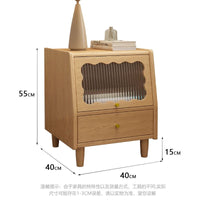 Wavy Grove Wood Nightstand