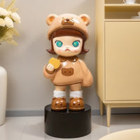 Biscuit Bear Girl Floor Sculpture
