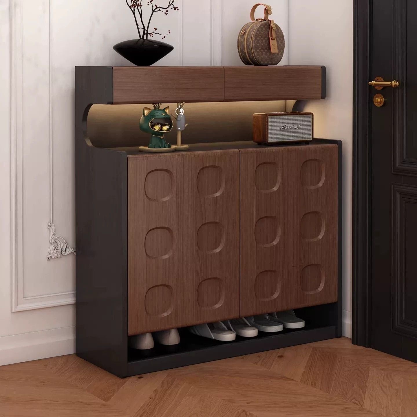 Haven Arch Entryway Shoe Cabinet