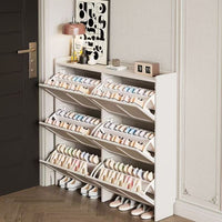 SlimNest Flip-Drawer Shoe Cabinet