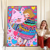 Hug Me Lucky Cat -Numbers Art Kit