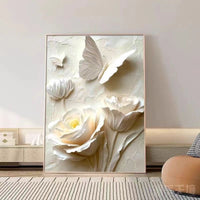 Ivory Bloom 3D Floral Wall Art