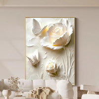 Ivory Bloom 3D Floral Wall Art